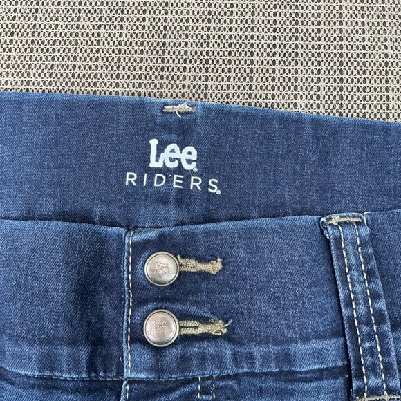 Lee Riders Womens Size 14M Blue Mid-Rise Slim Fit Denim Jeans - Picture 3 of 9
